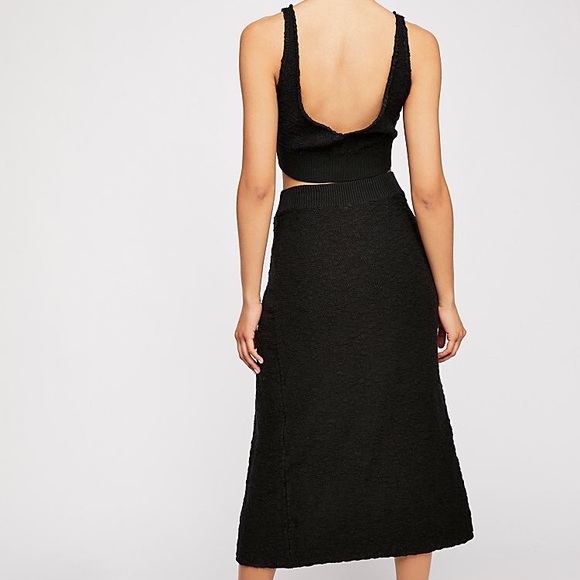 Free People Black Knit Midi Skirt - Picture 2 of 2